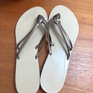 Nine West Bronze Flip Flops, size 9-1/2